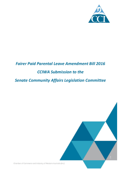 Fairer Paid Parental Leave Amendment Bill 2016 CCIWA