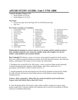APUSH STUDY GUIDE: Unit 3 1754&ndash;1800