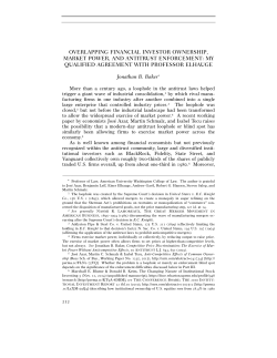 overlapping financial investor ownership, market power, and