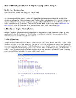 How to Identify and Impute Multiple Missing Values using R. By Dr