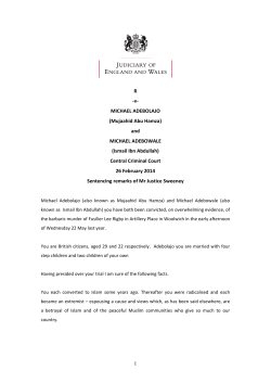 Sentence - Courts and Tribunals Judiciary