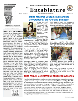 Entablature - Maine Masonic Charitable Foundation