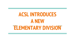 the presentation about the new Elementary Division