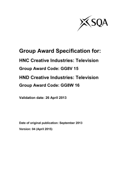 HNC/HND Creative Industries