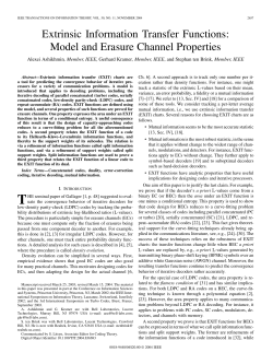 Extrinsic information transfer functions: model and - ECT