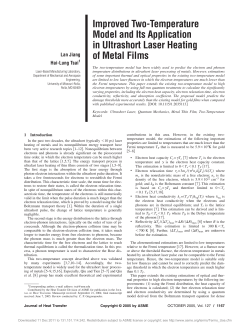 Improved Two-Temperature Model and Its Application in Ultrashort