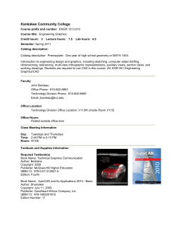 ENGR 1513 Engineering Graphics with CAD