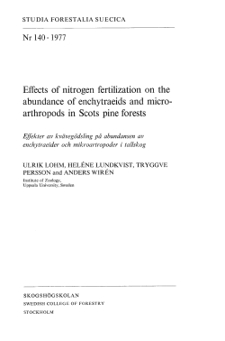Effects of nitrogen fertilization on the abundance