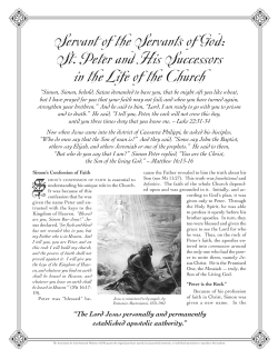 Servant of the Servants of God - St. John Nepomucene Catholic