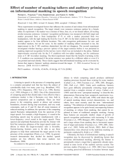 Effect of number of masking talkers and auditory priming on