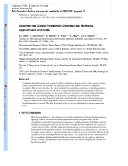 Determining Global Population Distribution: Methods, Applications