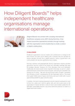 How Diligent Boards&trade; helps independent healthcare organisations