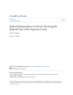 Reviving the Judicial Duty of the Supreme Court