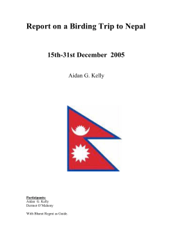 Report on a Birding Trip to Nepal