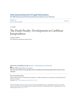 Developments in Caribbean Jurisprudence