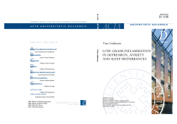 Low-grade inflammation in depression, anxiety and sleep