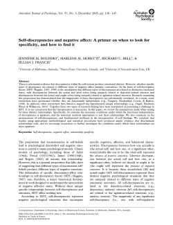 Self-discrepancies and negative affect: A primer on when to look for