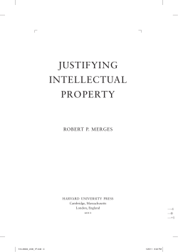 justifying intellectual property - Faculty of Law | University of Oxford