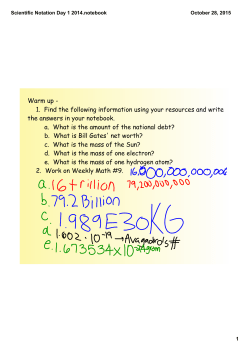 Scientific Notation Day 1 2014.notebook