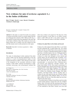 New evidence for jute