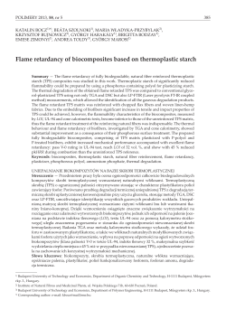 Flame retardancy of biocomposites based on thermoplastic starch