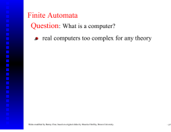 Finite automata and regular languages