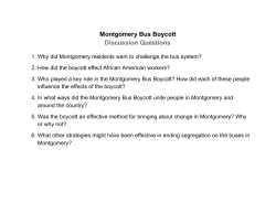 Montgomery Bus Boycott Discussion Questions