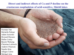 Direct and indirect effects of Ca and P decline on the crustacean