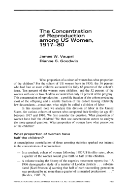 The Concentration of Reproduction among US Women, 1917-80