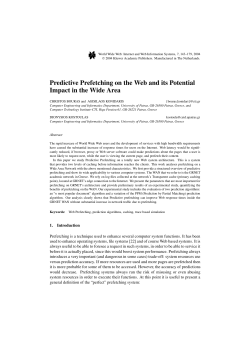 Predictive Prefetching on the Web and its Potential Impact in the