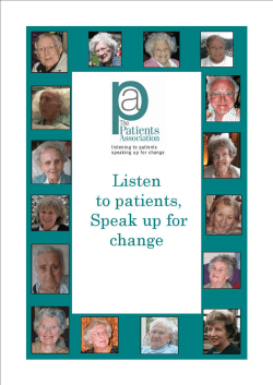 Patient stories 2010 - Patients Association
