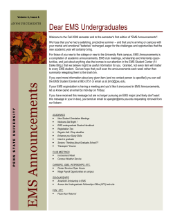 E M S A n n oun cem en ts