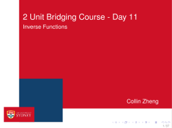 2 Unit Bridging Course
