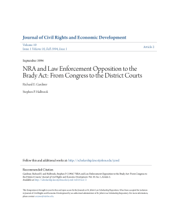 NRA and Law Enforcement Opposition to the Brady Act: From