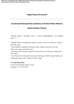 Supporting Information Accelerated Nanoparticles Synthesis in
