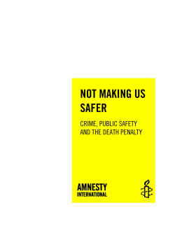 Not making us safer - crime and the death penalty