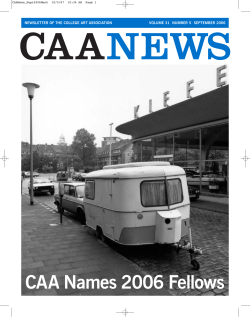 September 2006 CAA News - College Art Association