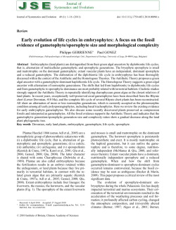 Early evolution of life cycles in embryophytes