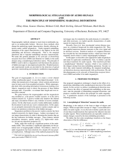 Morphological Steganalysis of Audio Signals and the Principle of