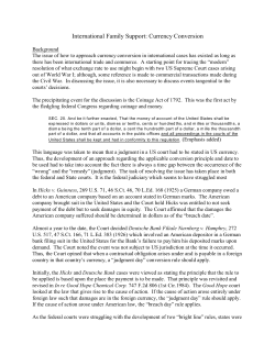 International Family Support: Currency Conversion