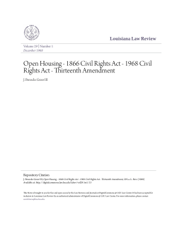 1866 Civil Rights Act - 1968 Civil Rights Act