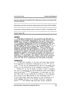 Interaction of histone H1 with superhelical DNA. Sedimentation and