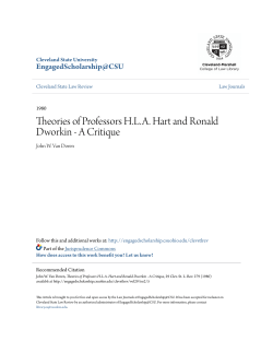 Theories of Professors H.L.A. Hart and Ronald Dworkin