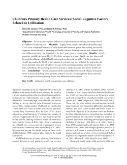 Children`s Primary Health Care Services: Social