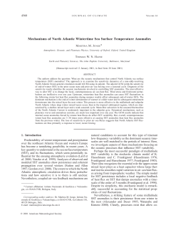 Mechanisms of North Atlantic Wintertime Sea Surface