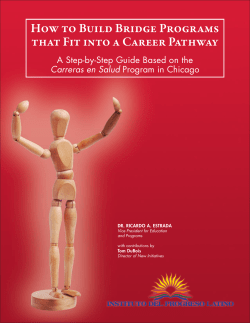 How to Build Bridge Programs that Fit into a Career Pathway