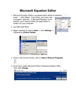 Microsoft Equation Editor