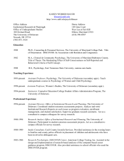 karen webber bauer - University of Delaware
