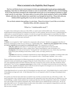 "Full" or "Reimbursable" meal? - Solon Community School District