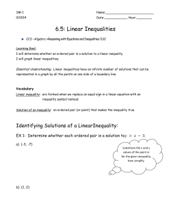 6.5: Linear Inequalities